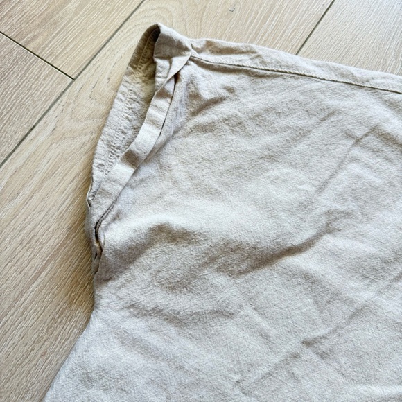 Rhythm. Classic Linen Cotton Shirt Dress in Cream Women’s Size Medium - Picture 5 of 12